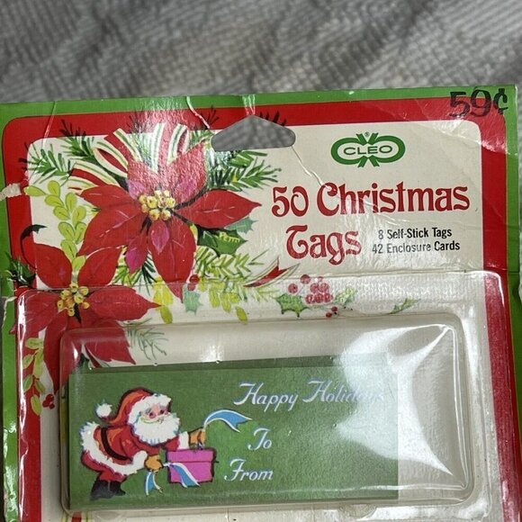 CLEO Christmas Gift Tags Pack 50pcs XMAS Present VTG‎ USA - Picture 2 of 4